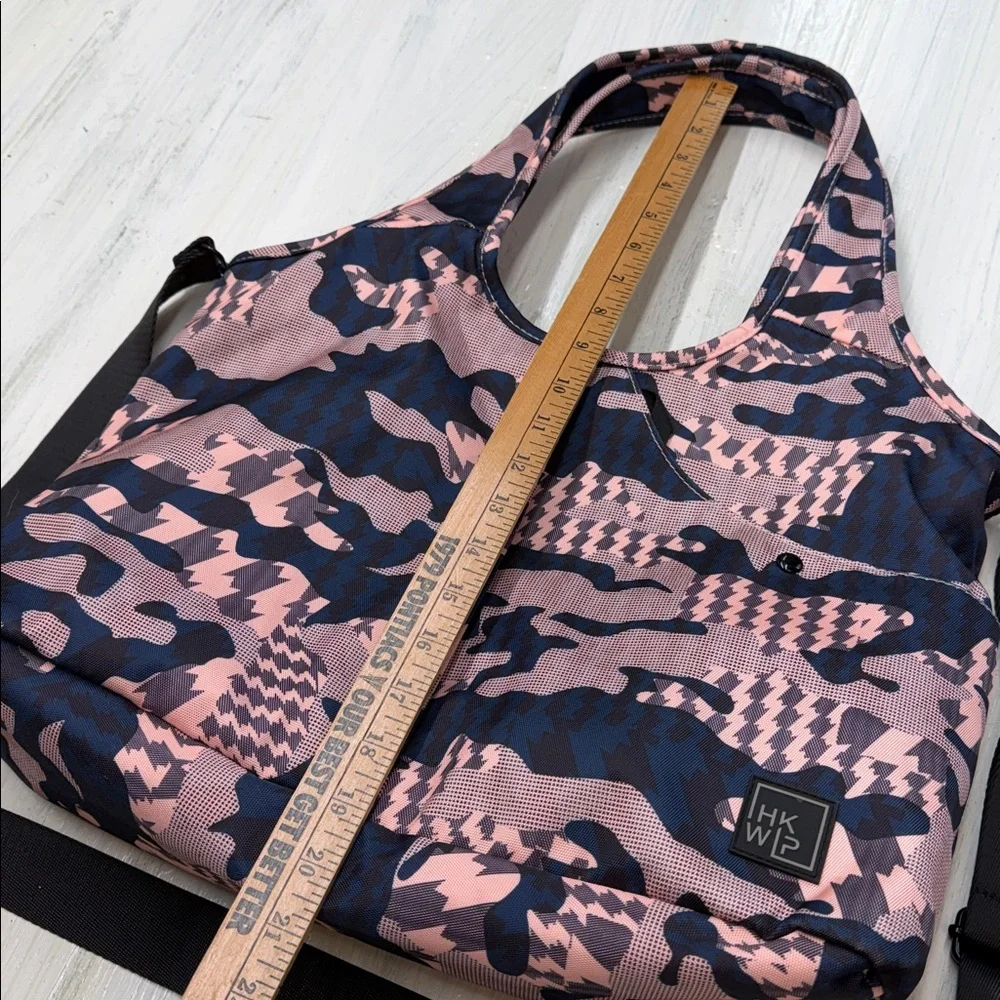 IHKWIP Everyday Shopper Tote with Crossbody Strap Pink and Blue Blush Camo